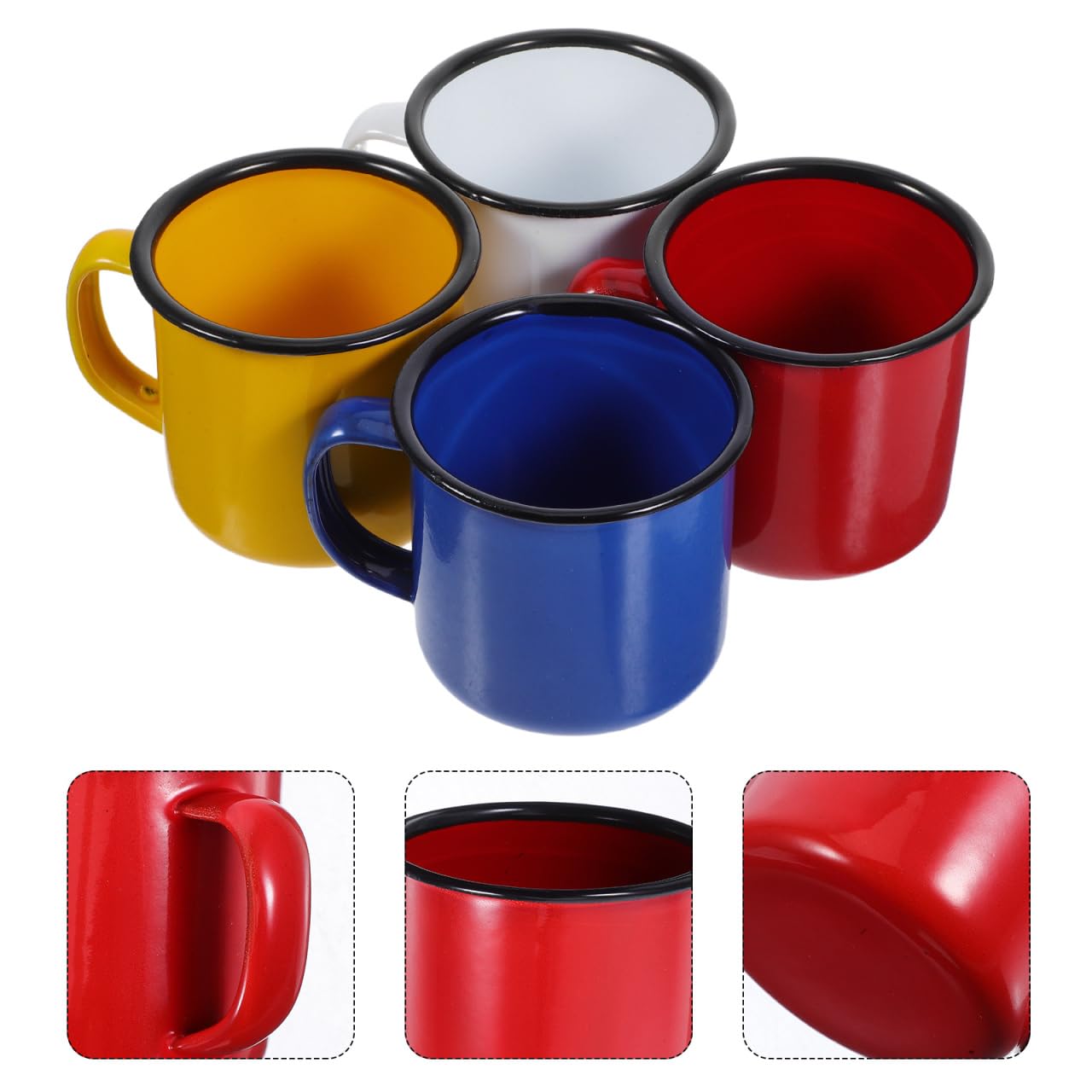 PRETYZOOM sturdy-durable enamel mugs resist chipping during trips.