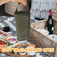 PRETYZOOM tableware pouch for camping keeps utensils organized and easy to find.