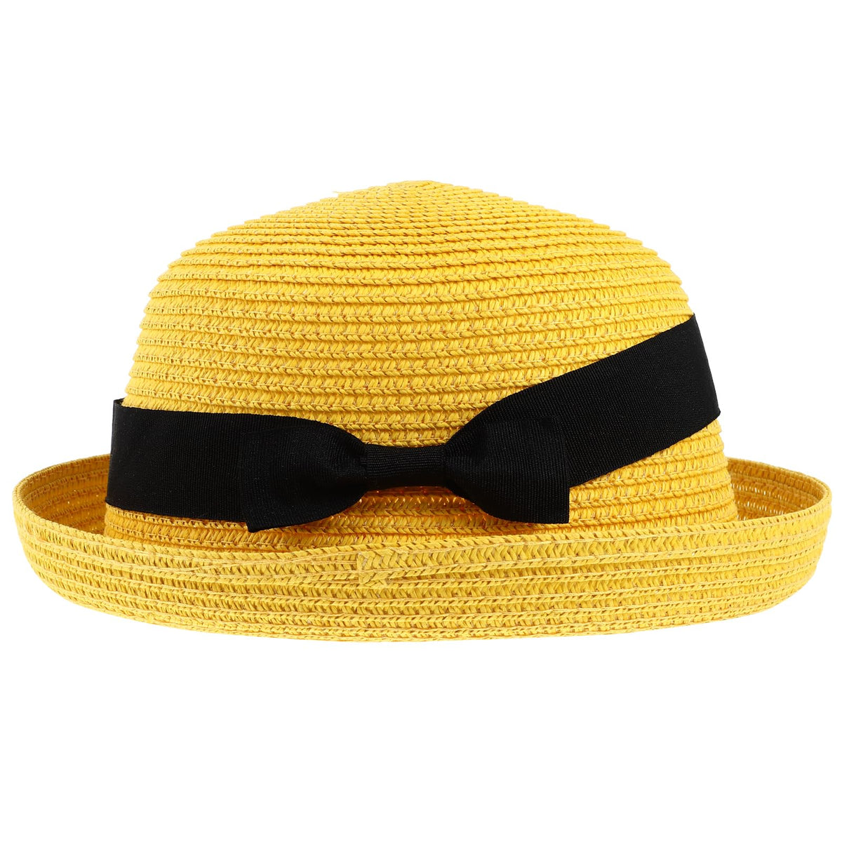 PRETYZOOM women's straw dome hat with bowknot for sun protection on the beach