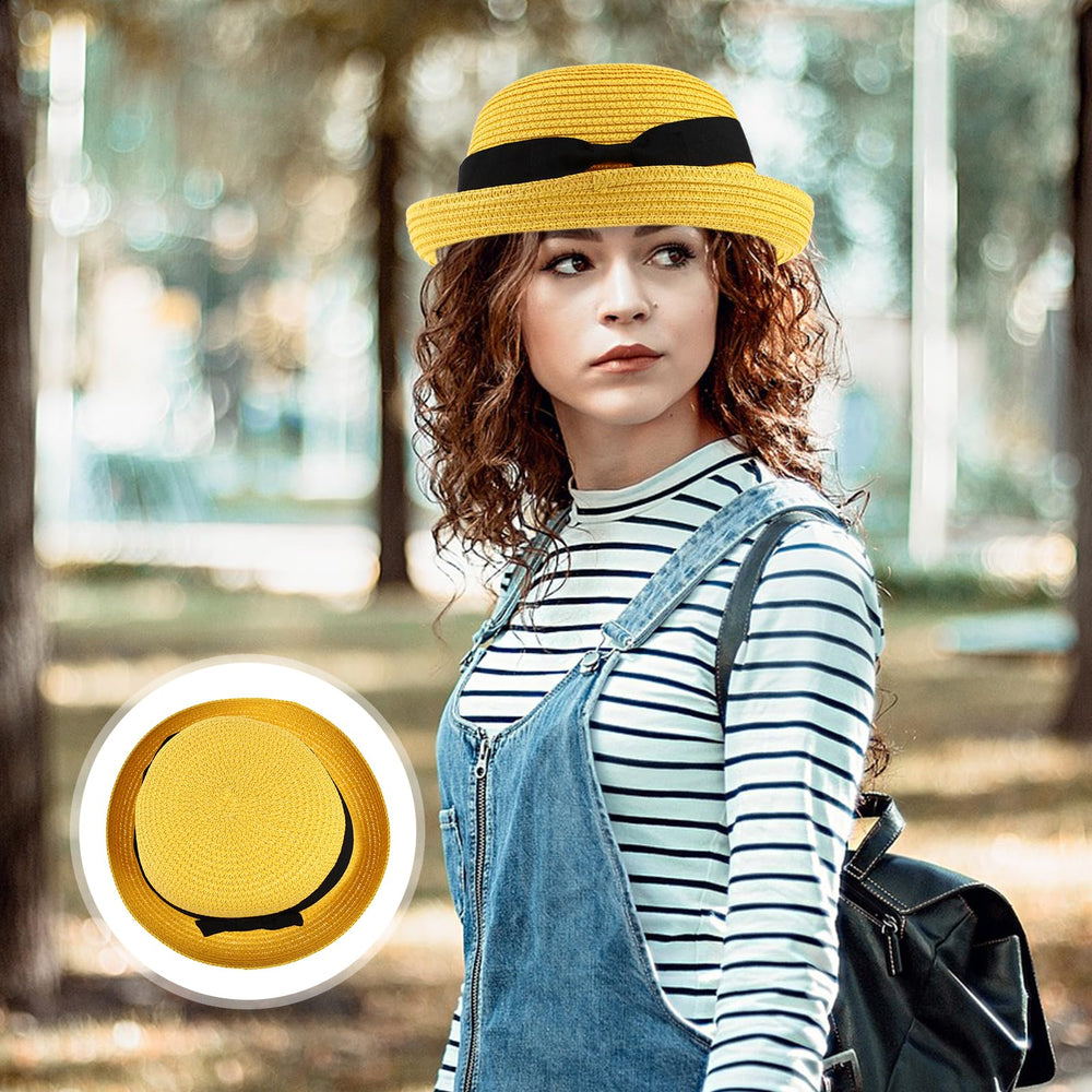 PRETYZOOM sun hat with wide roll-up brim for easy packing