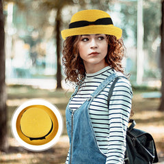 PRETYZOOM sun hat with wide roll-up brim for easy packing