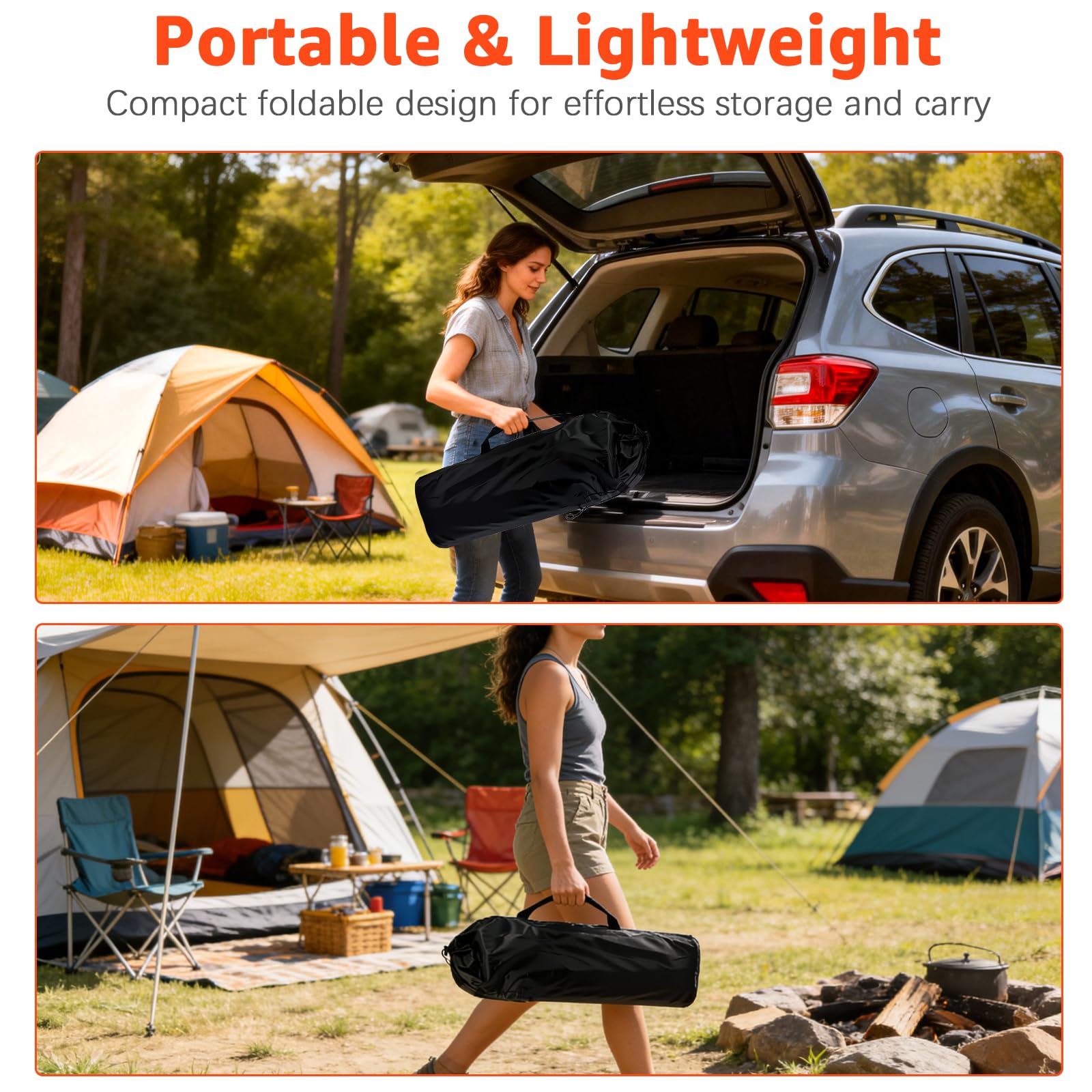 PRIJESSE foldable lightweight design makes transport easy and compact
