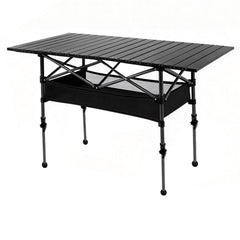 PRIJESSE roll-top camping table top provides a stable outdoor surface for meals and gear