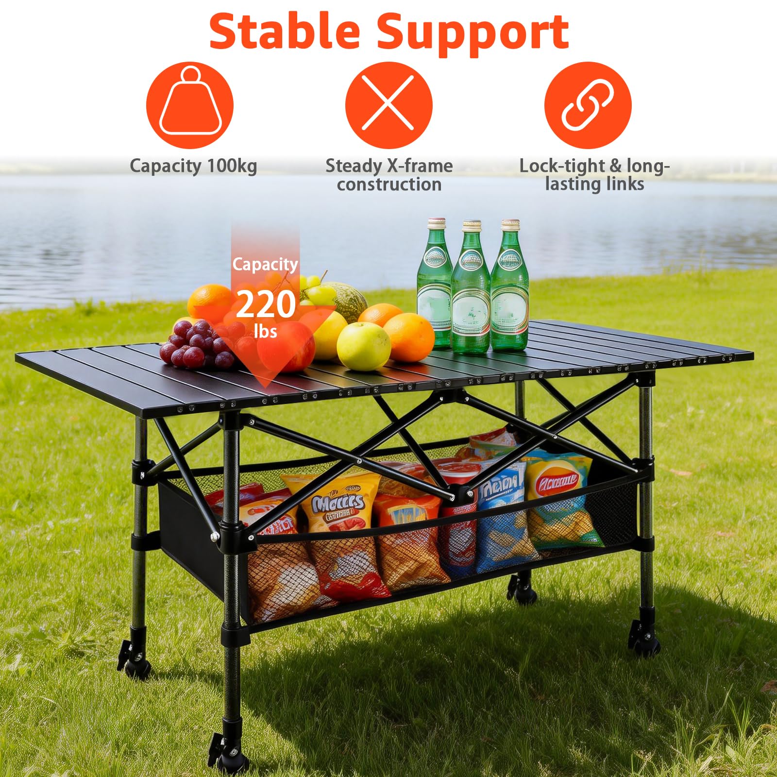 PRIJESSE storage mesh basket keeps utensils and snacks within reach