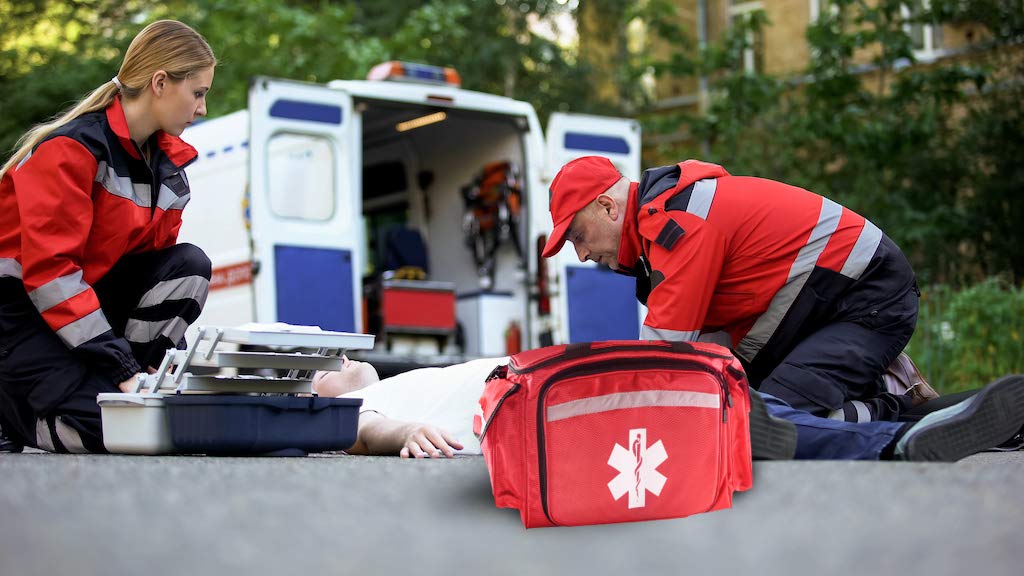 Primacare KB-1088 trauma bag padded shoulder strap for comfortable carry