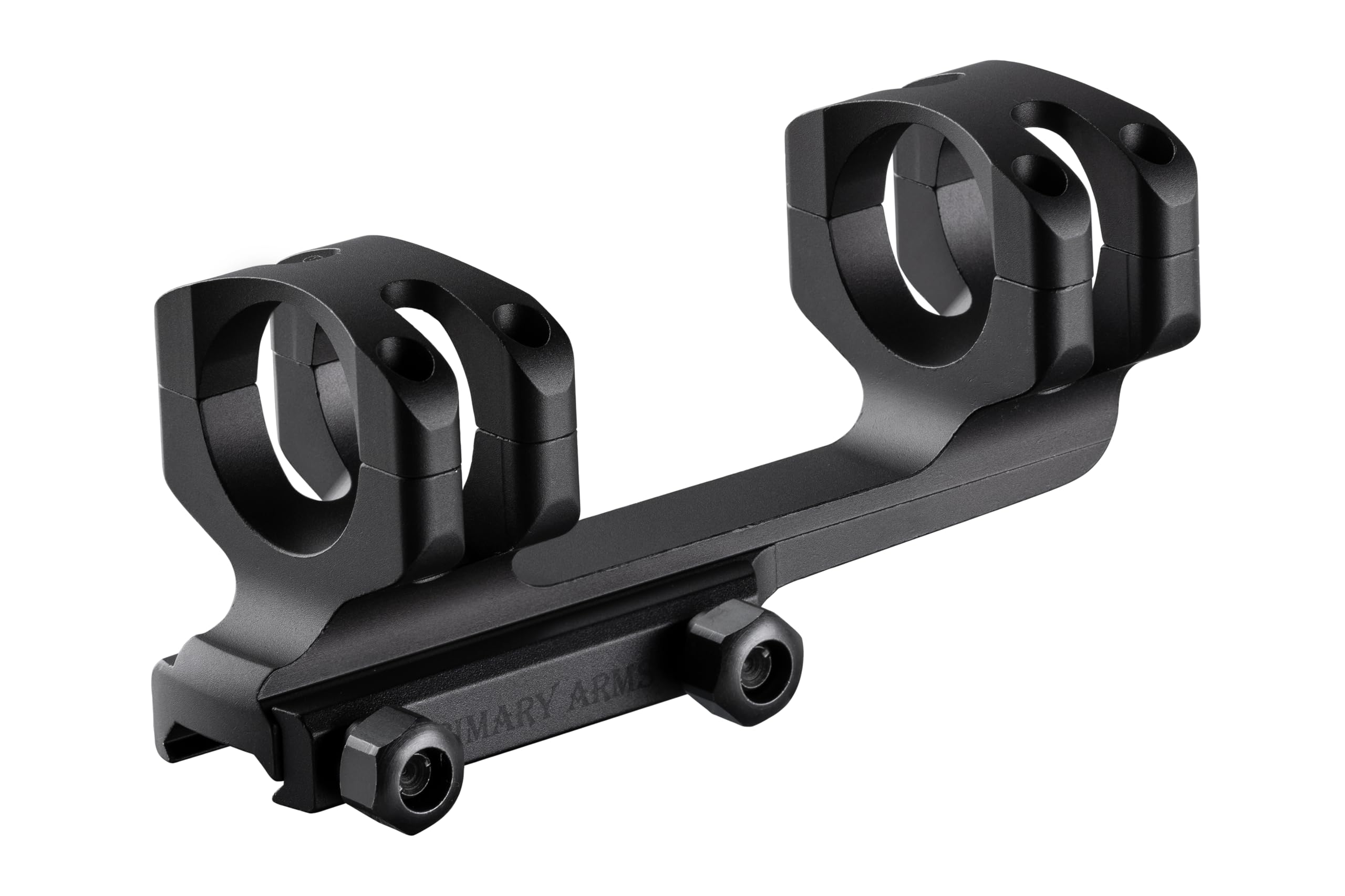 Primary Arms GLx 30mm cantilever scope mount attached to rail demonstrating secure recoil lug design.