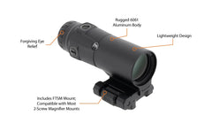 Primary Arms GLx 6X magnifier rugged 6061-T6 aluminum body for field use.