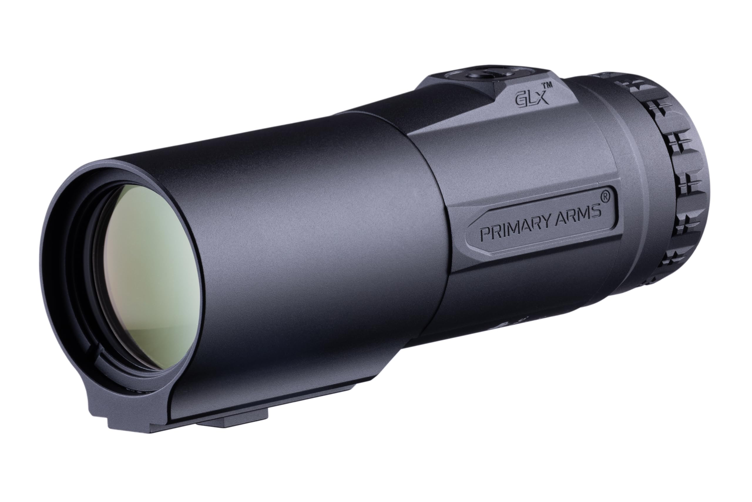 Primary Arms GLx 6X magnifier mounted on rifle for a compact setup.