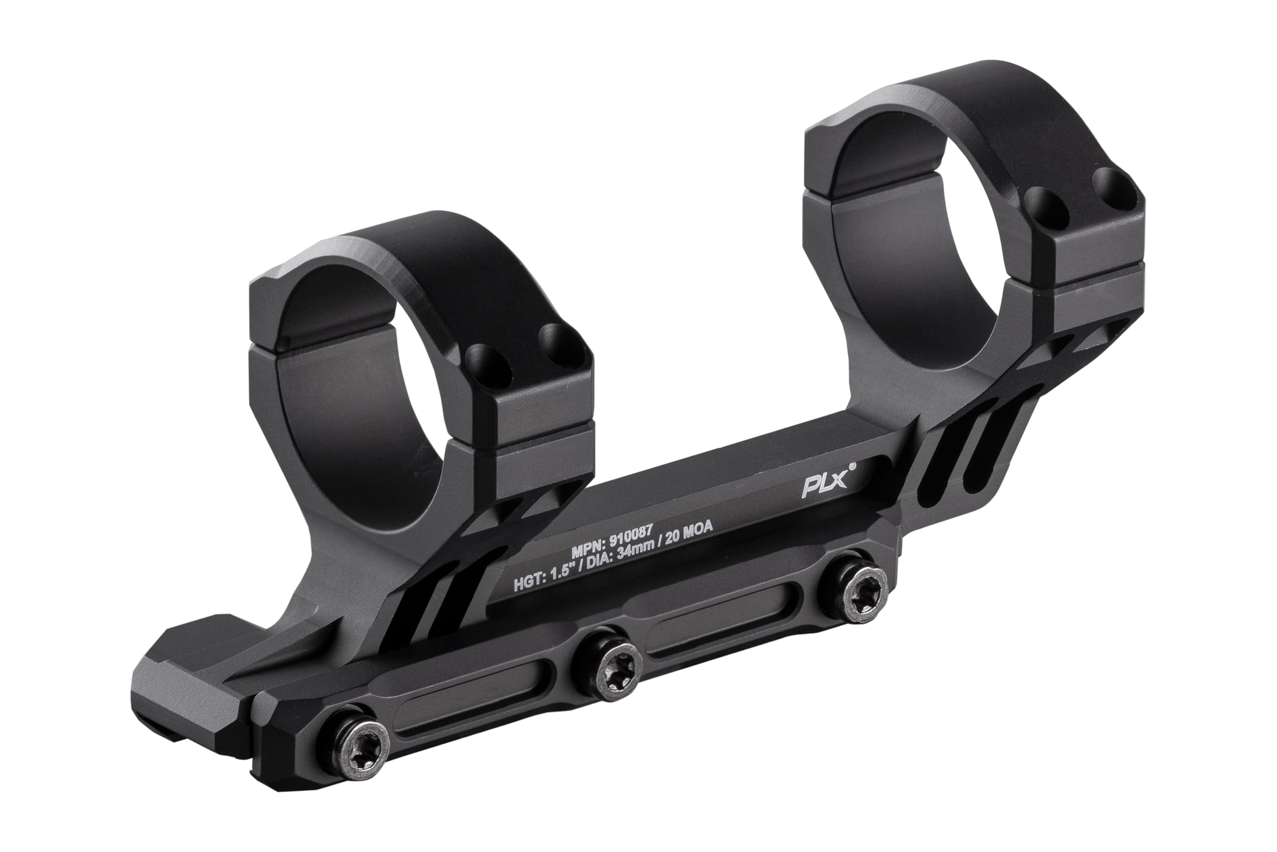 Primary Arms PLx 34mm mount crafted from 7075 aluminum for durability.