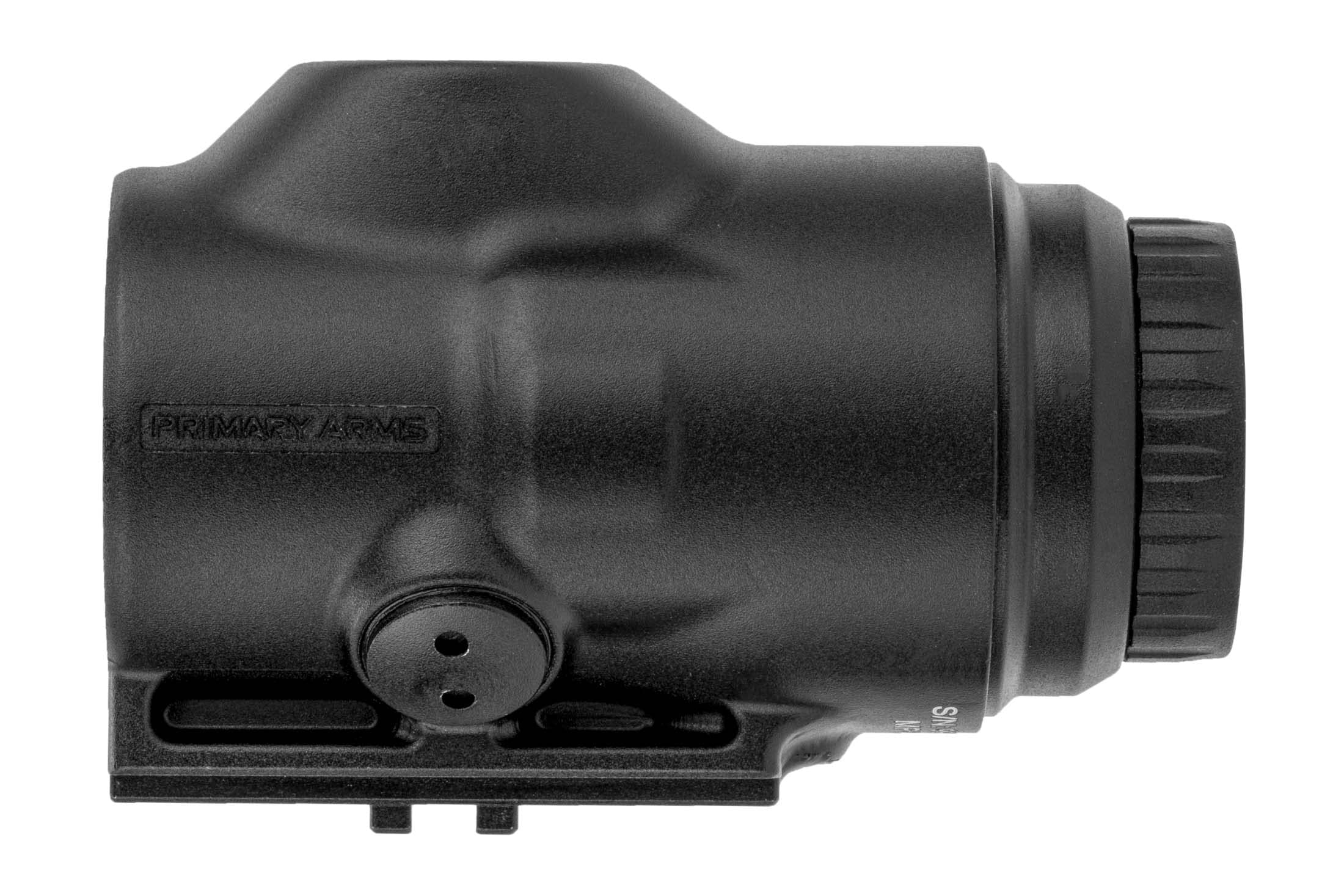 Primary Arms SLX rail-mount setup emphasizes the 21mm objective and compact footprint for efficient handling