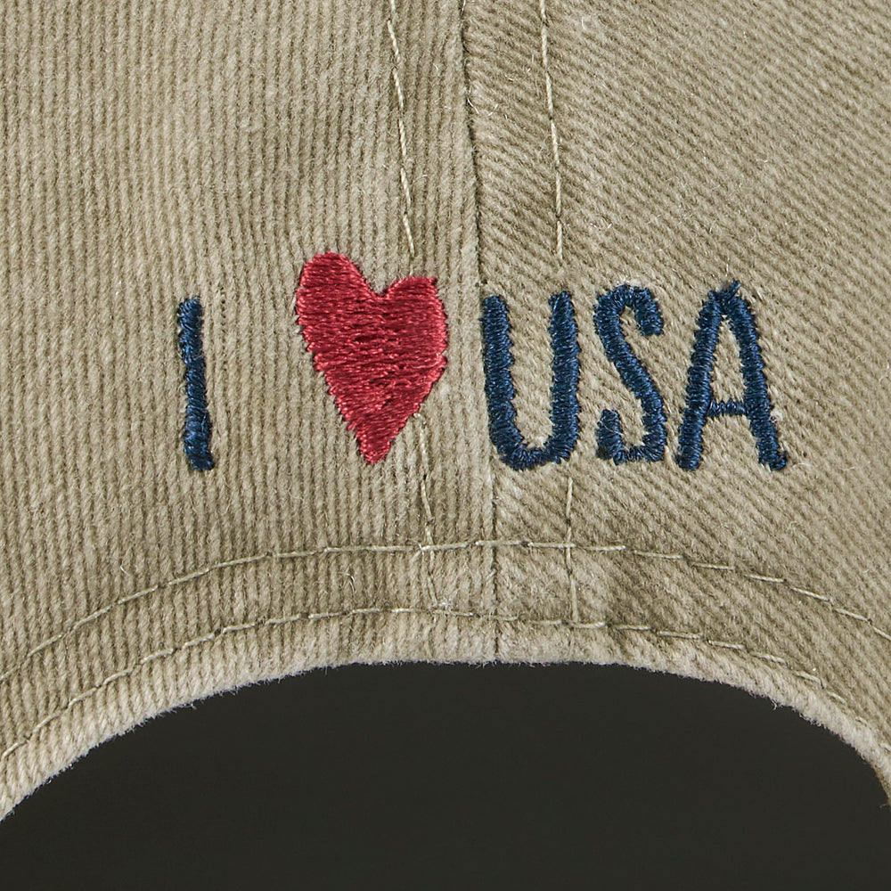 Patriotic embroidery on Primitives by Kathy cap accents everyday outfits