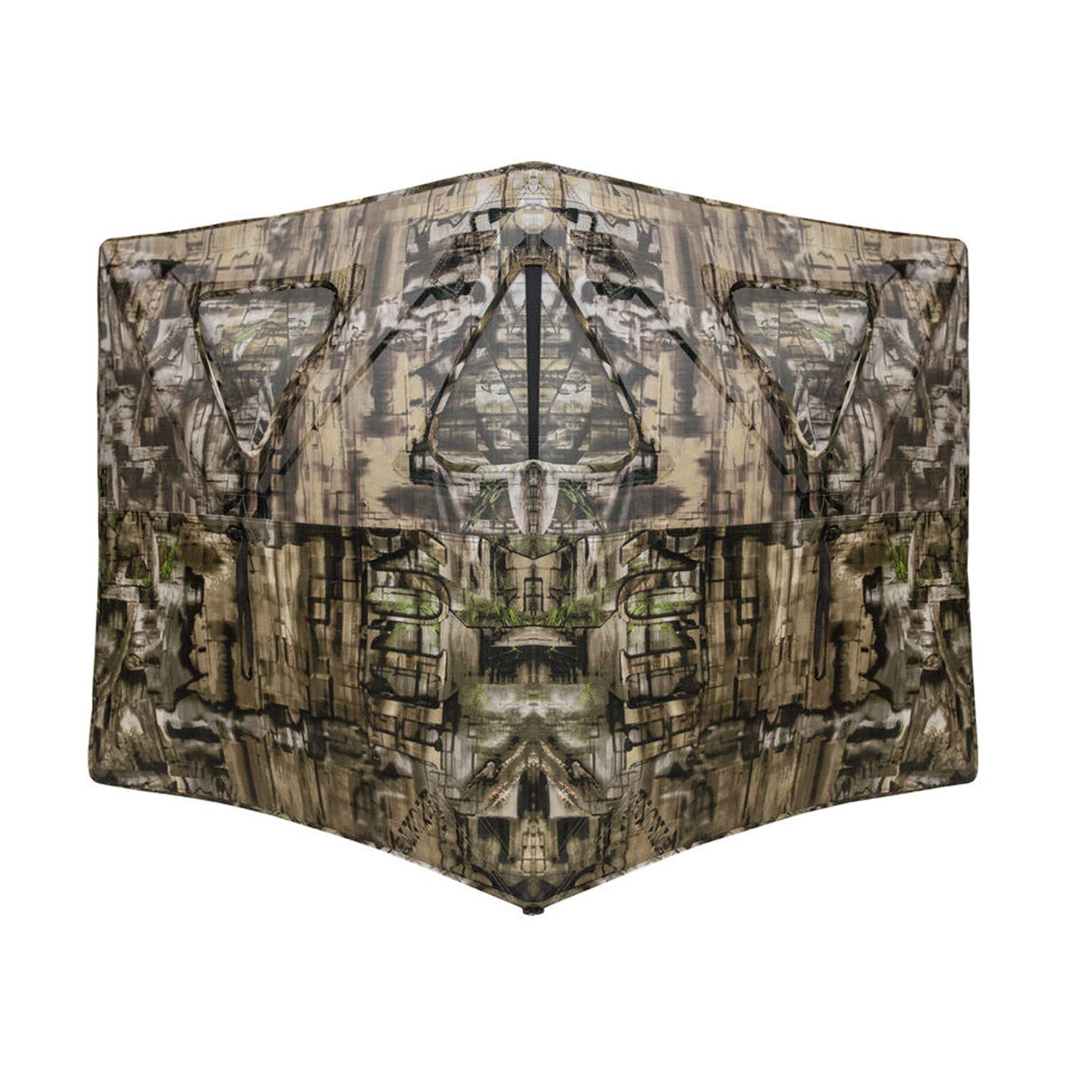 PRIMOS Double Bull Stakeout Blind front view with Surround View allows covert observation