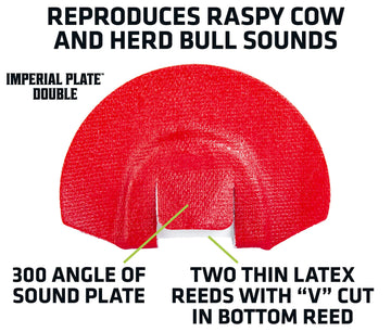 PRIMOS Elk Select 4 Call with Case imperial plate double demonstrates cow and herd bull options