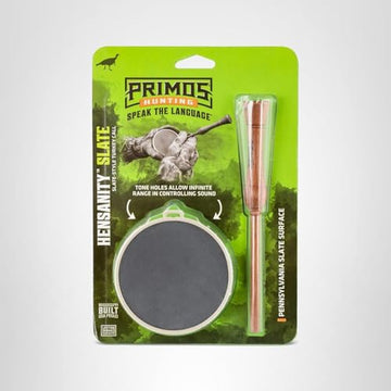 PRIMOS slate surface provides immediate sound response for realistic hen calls during field hunts.