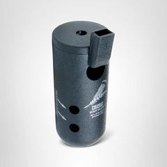 PRIMOS Hoot Flute Owl Call in black, in use, projects loud tones for gobbler cues.