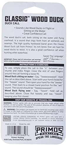 PRIMOS 882 Duck Call held in hand demonstrates ergonomic grip