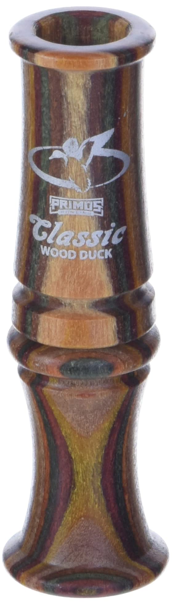 PRIMOS 882 Duck Call rear angle emphasizes hardwood barrel texture