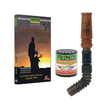 Primos Hunting Master The Art Deer Calling Pack with all-in-one deer calls and instructional DVD.