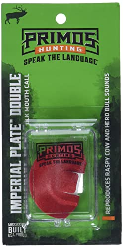 PRIMOS Imperial Plate Double Call reeds close-up shows two latex reeds for versatile tones.