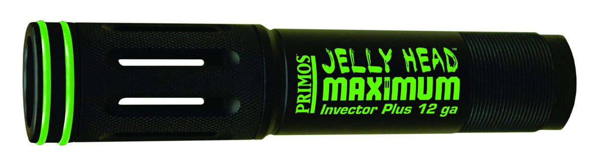 PRIMOS Jelly Head Mag Lure 12ga choke boosts pattern density and reduces recoil for turkey hunting.