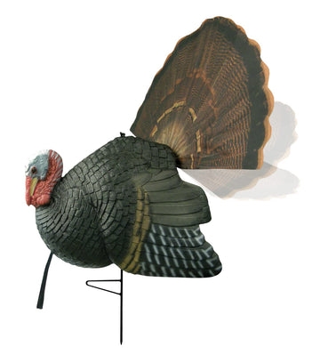 PRIMOS Killer B Full Strut decoy in setup pose boosts realism for wary gobblers.