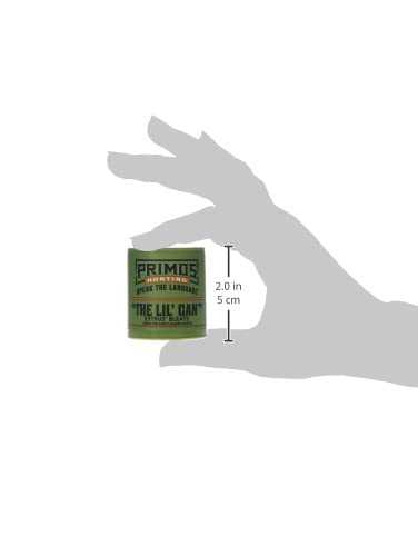 PRIMOS The Lil' Can Estrus Bleat supports one-handed operation for fast, on-the-hunt calling.