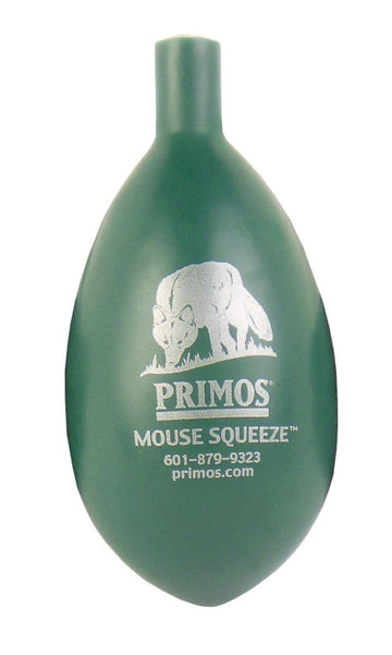 PRIMOS Mouse Squeeze Call close-up shows effortless one-handed operation for close-range predator coaxing.