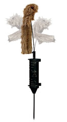 Close-up of realistic fur with white tip tail on Sit-N-Spin decoy