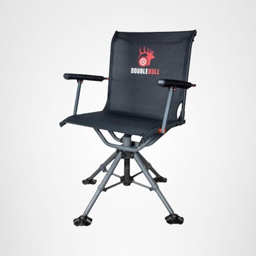 Primos swivel chair featuring adjustable height for optimal viewing through blinds.