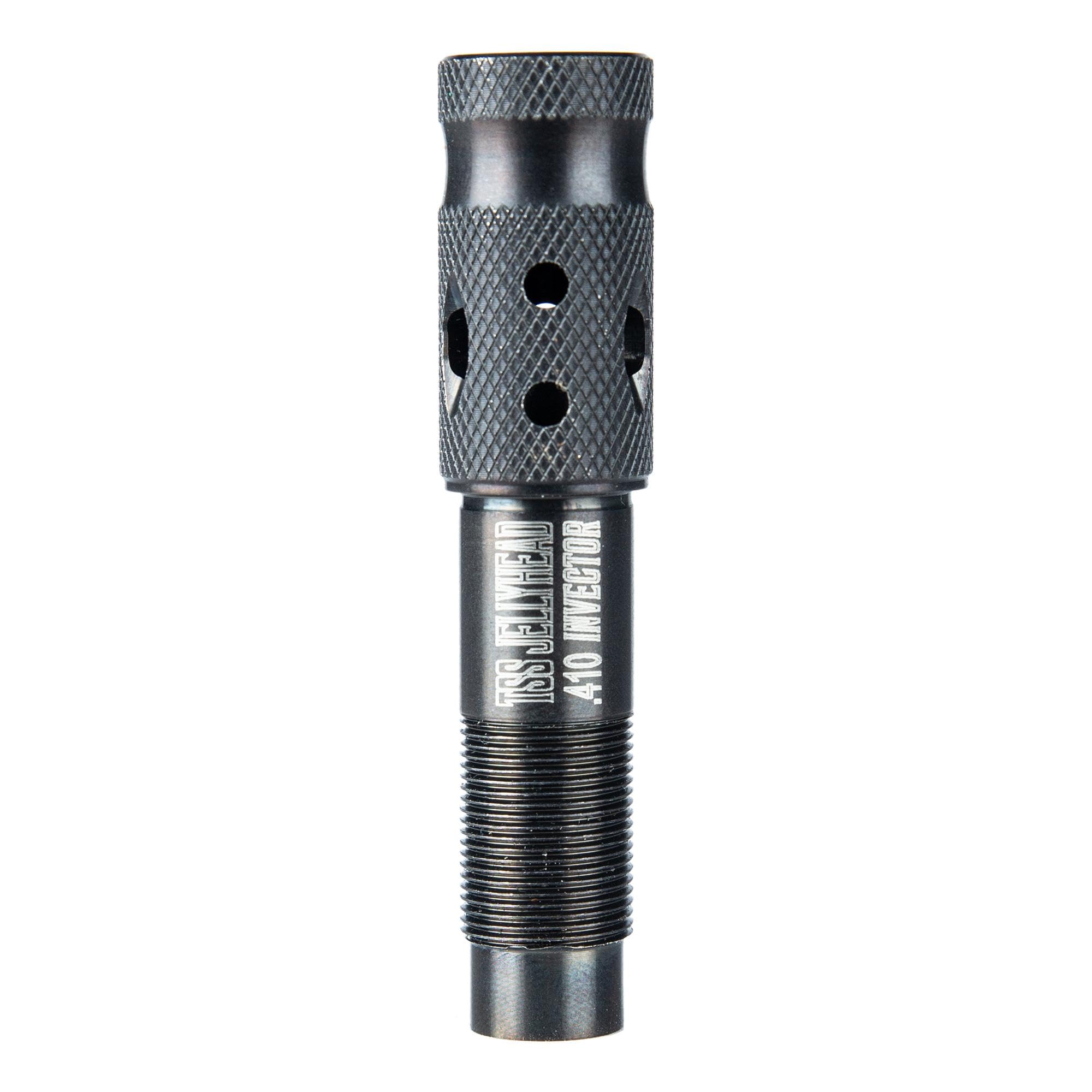 PRIMOS TSS Jelly Head choke installed for .410 turkey hunting showing a tight, even pattern