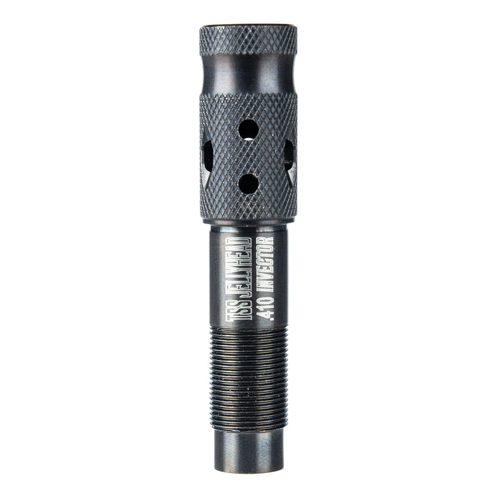 PRIMOS TSS Jelly Head choke installed for .410 turkey hunting showing a tight, even pattern