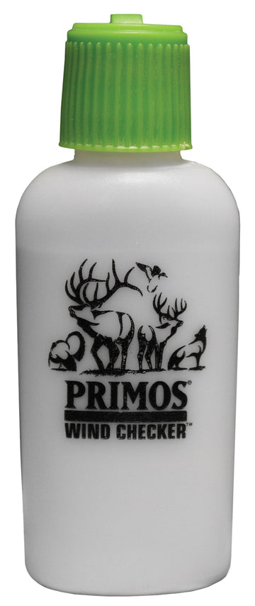 PRIMOS wind checker bottle shows wind direction, helping scent control during hunts