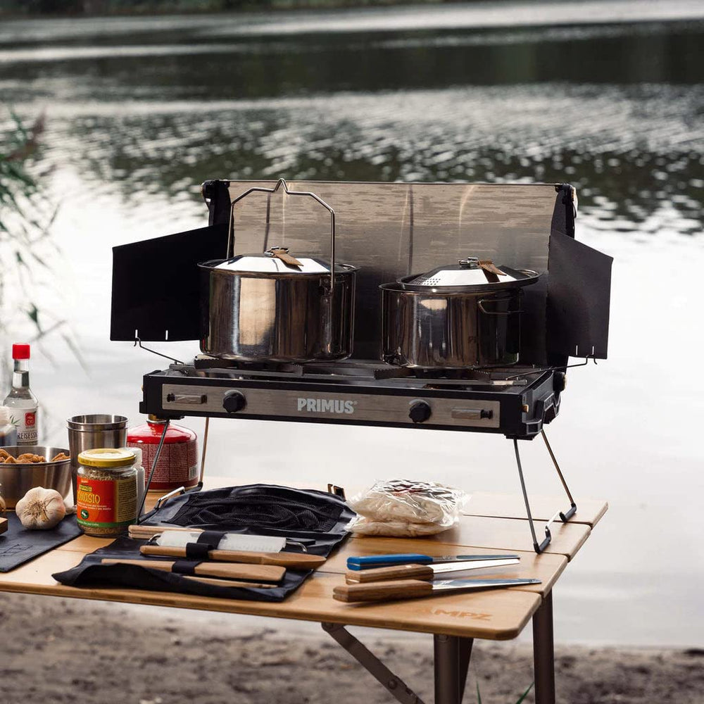 Primus Campfire Pot 3L compact storage for lightweight camping setups.