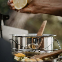 Primus Campfire Pot 3L stainless steel delivers durability for rugged trips.