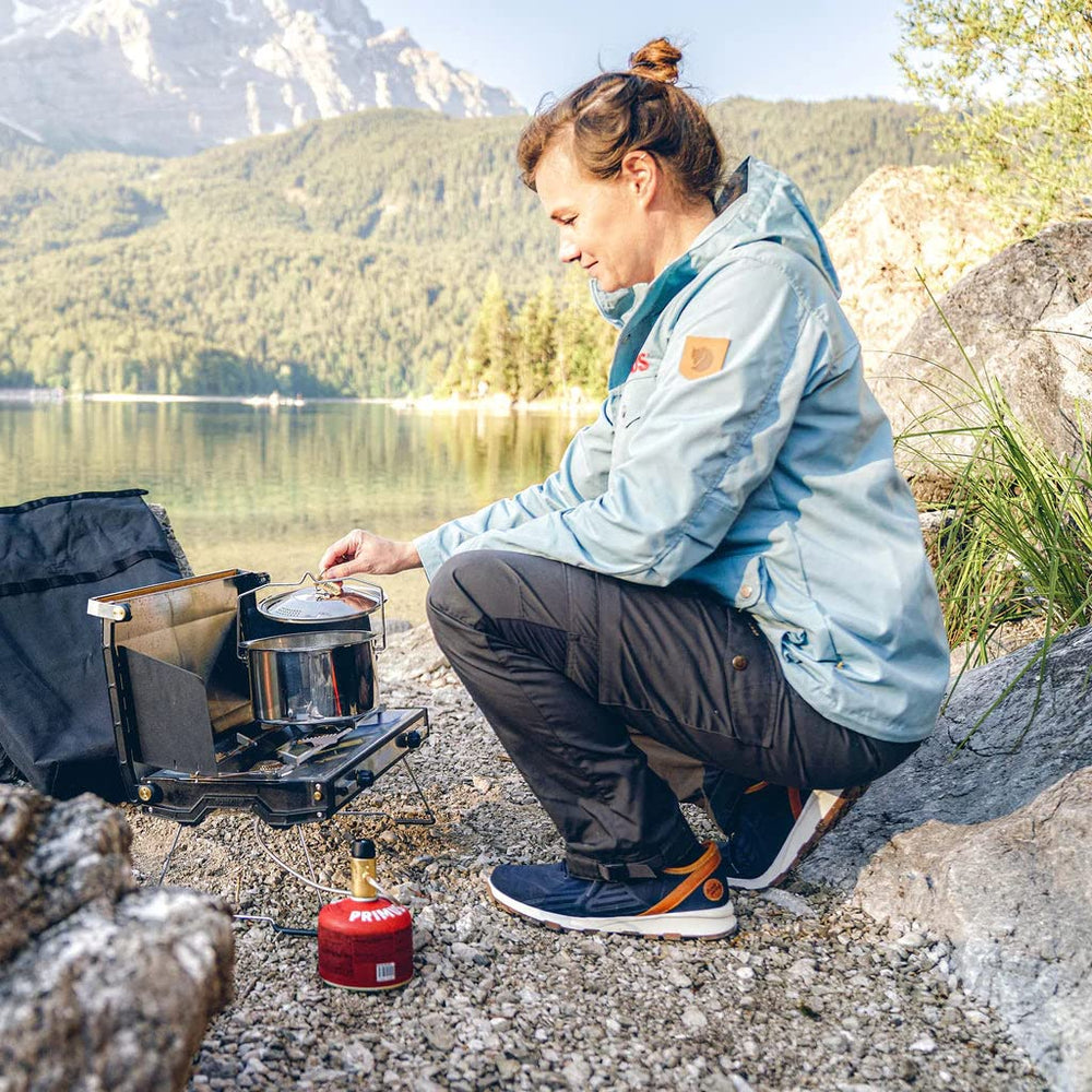 Primus Campfire Pot 3L durability highlights reliable stainless steel construction.