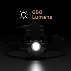 Apex headlamp demonstrating spot and flood beam modes for tasks