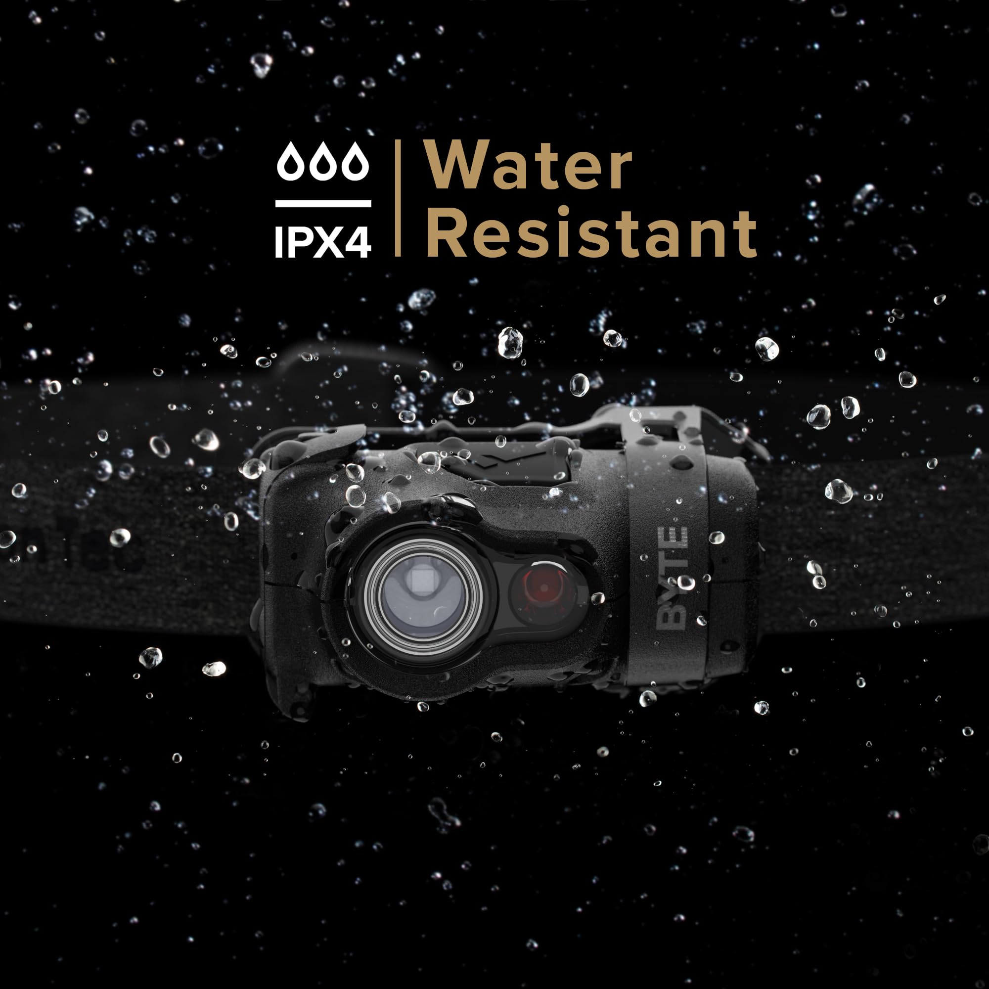 Princeton Tec Byte ipx4-water-resistance protects against splashes during outdoor activities