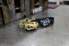 Princeton Tec Byte Tactical headlamp red beam preserves night vision for outdoor use.