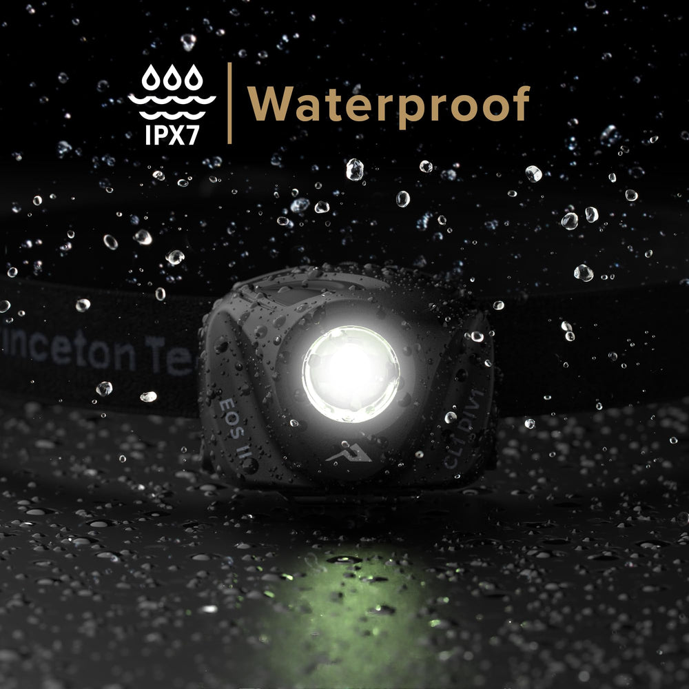 Princeton Tec EOS II offers up to 100 hours of burn time on AAA batteries.