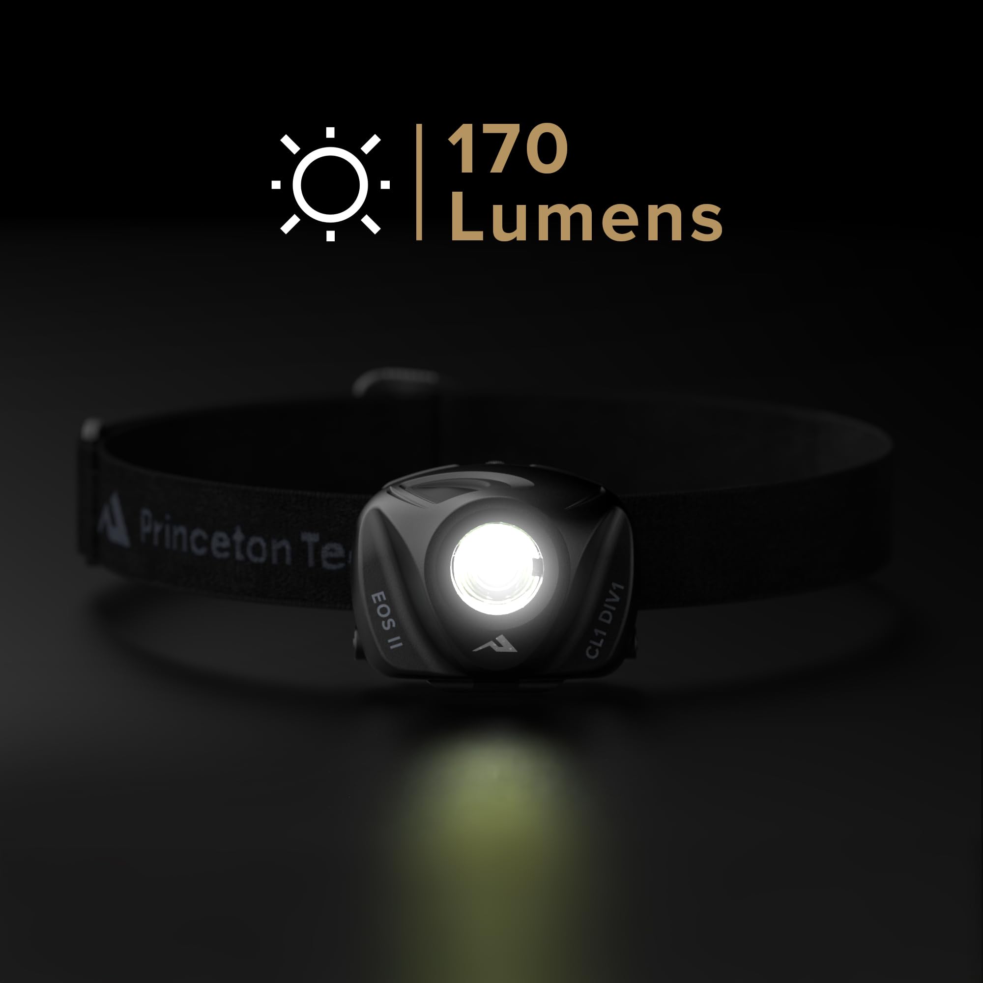 Princeton Tec EOS II features a regulated LED for steady brightness.