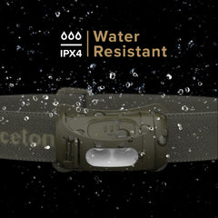 Princeton Tec Fred headlamp IPX4 rating withstands splashes outdoors