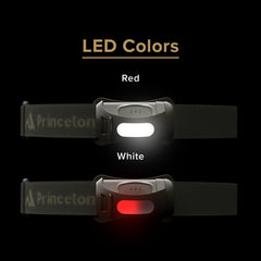 Princeton Tec Fred headlamp red beam option preserves night vision outdoors