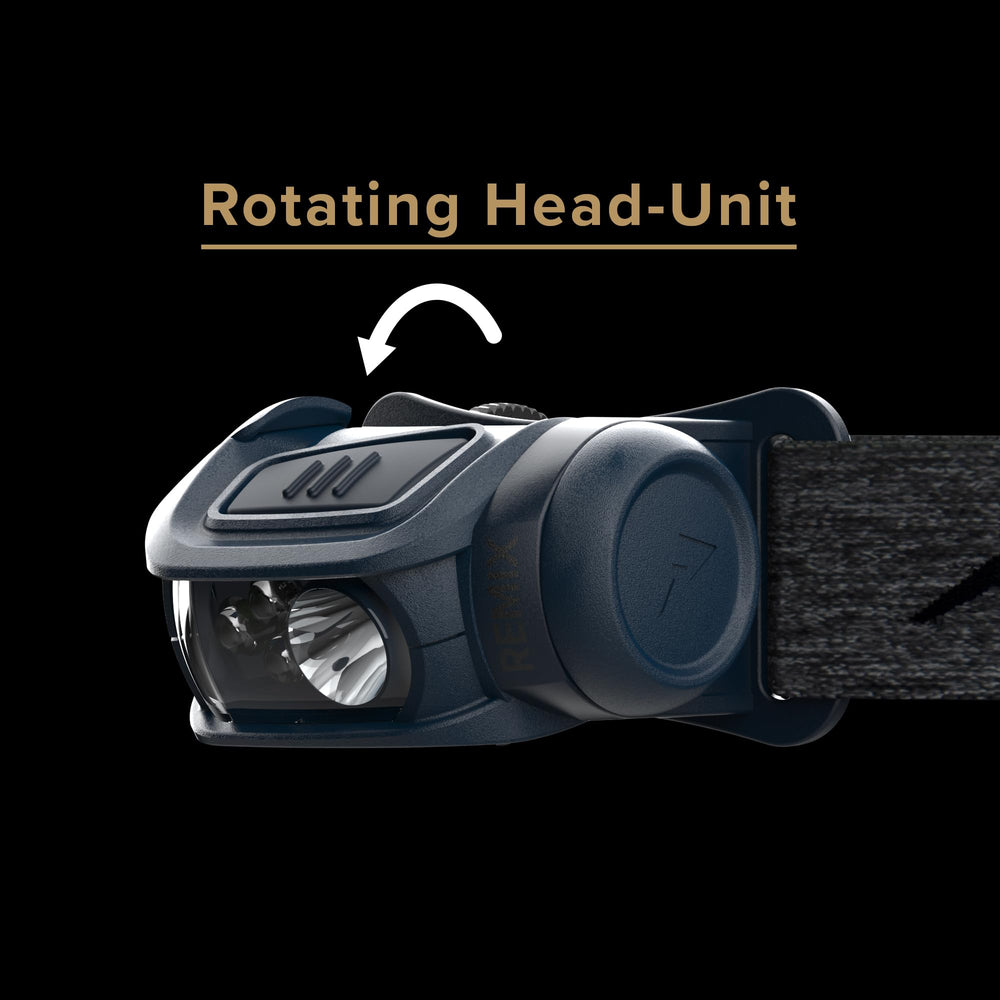 Princeton Tec Remix headlamp delivers 450 lumens for bright outdoor illumination.