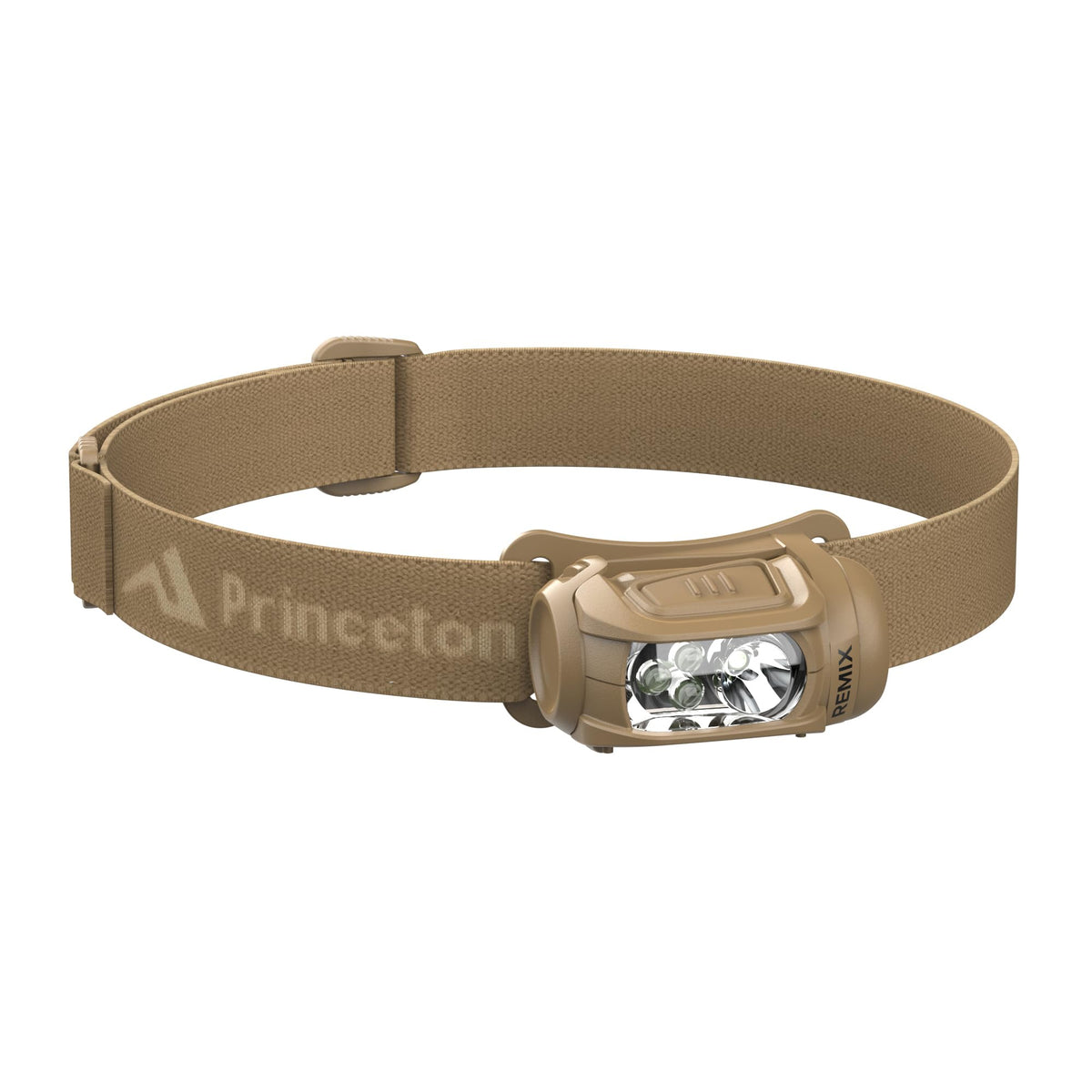 Princeton Tec Remix headlamp front beam demonstrates long-distance brightness for outdoor adventures.