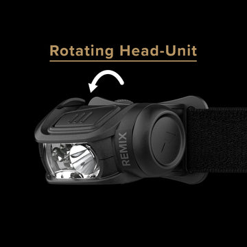 Princeton Tec Remix headlamp IPX4 rating resists rain and splashes.