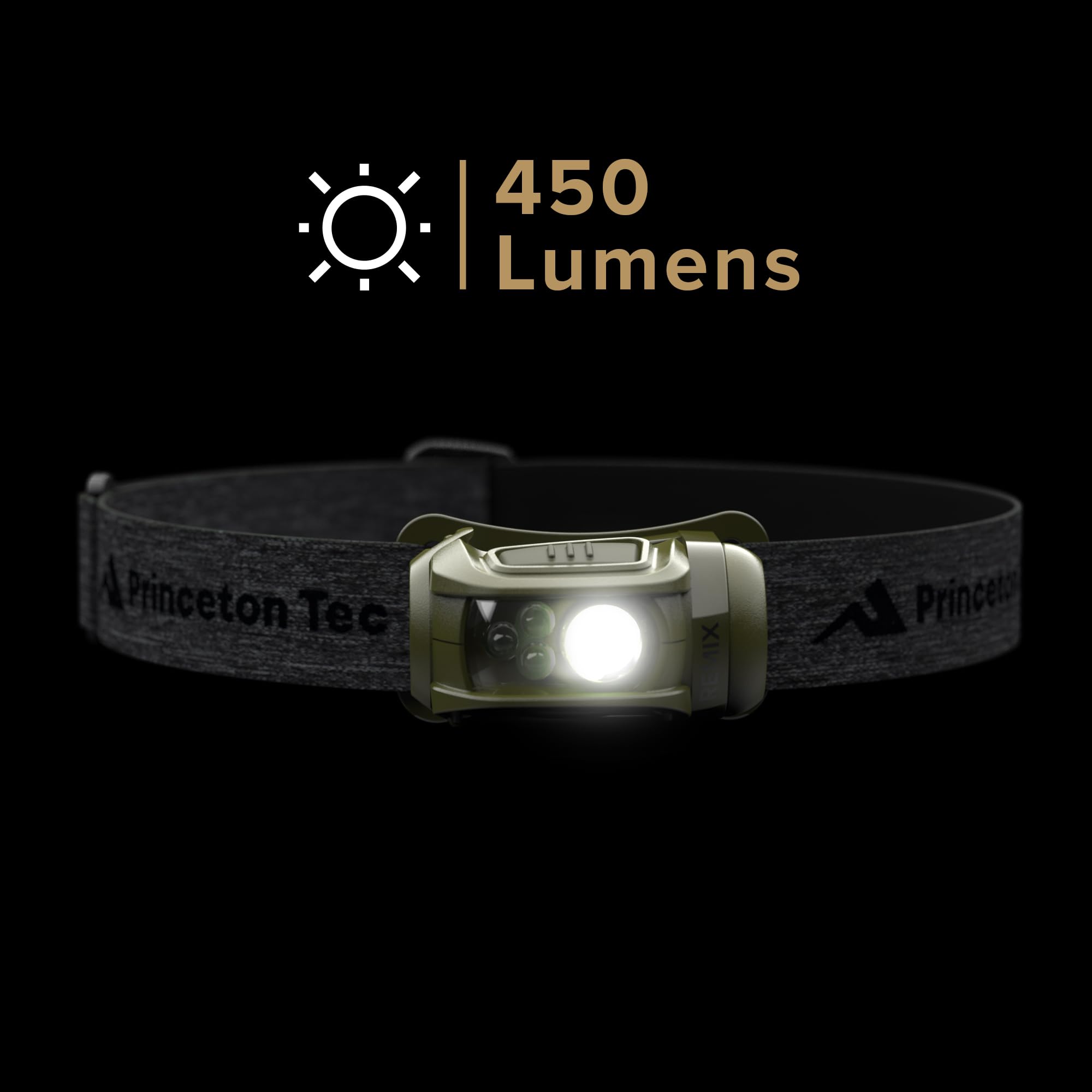 Princeton Tec Remix headlamp IPX4 rating protects against splashes and rain.