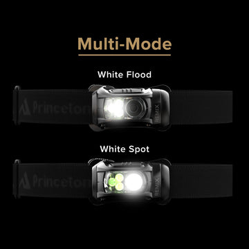 Princeton Tec Remix headlamp ultrabright beam for wide-area light.