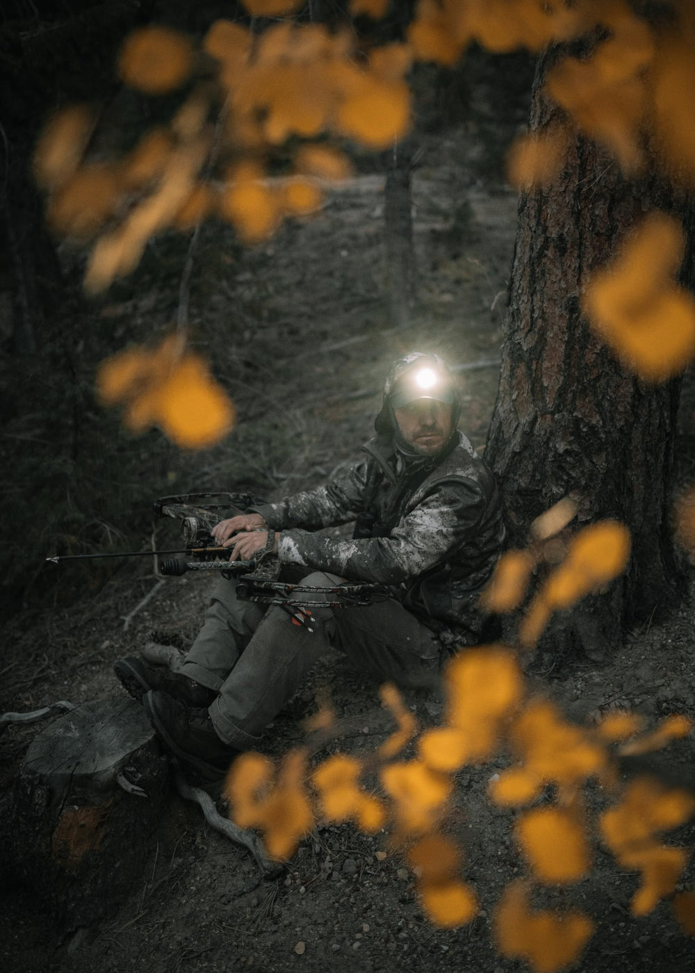 Princeton Tec Remix worn on head for hands-free outdoor tasks