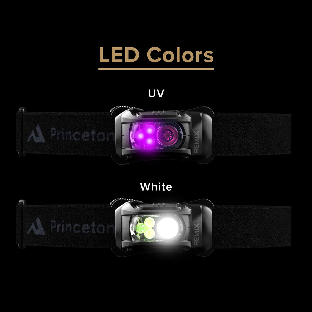 Princeton Tec Remix UV high mode illuminates HVAC/R inspection surfaces
