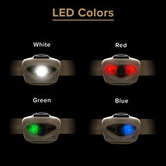 Princeton Tec VIZZ 550 RGB green light aids map reading and environment-specific visibility.